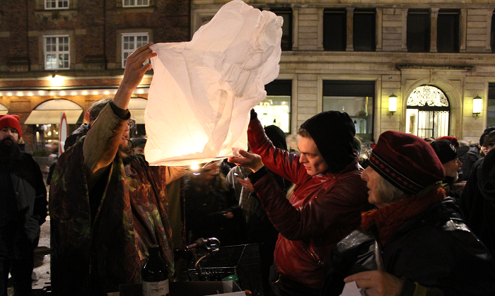 Manifestation "Not in my name" à Copenhague au Danemark.